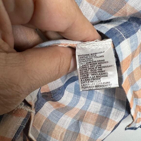 Tommy Bahama Linen Shirt Mens Plaid Short Sleeve Collared Relax XXL 2XL - Picture 6 of 10